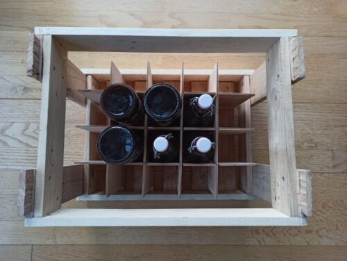 Puidust kast pudelitele