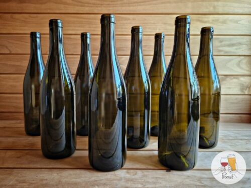 Veinipudel Burgundia (oliiv) (0,75 l) komplektina, 8 tk